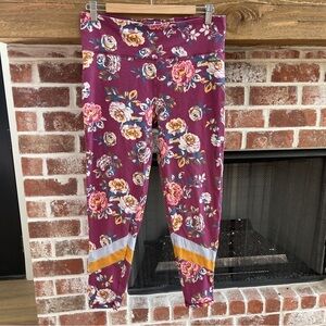 Matilda Jane Moments with you on the agenda Floral Leggings size XL
